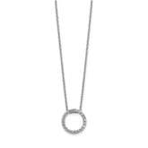 14k White Gold 1/4 carat Lab Grown Diamond VS/SI+ G+ 18 inch Round Pendant Necklace